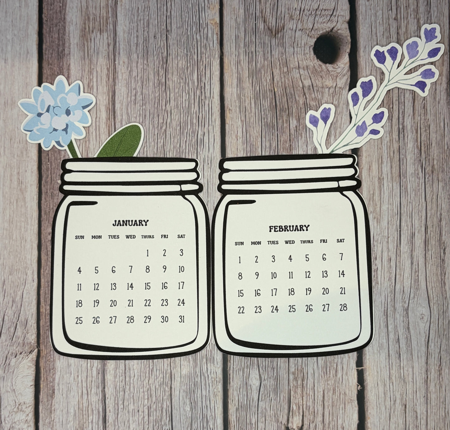 2026 Floral Monthly Calendar